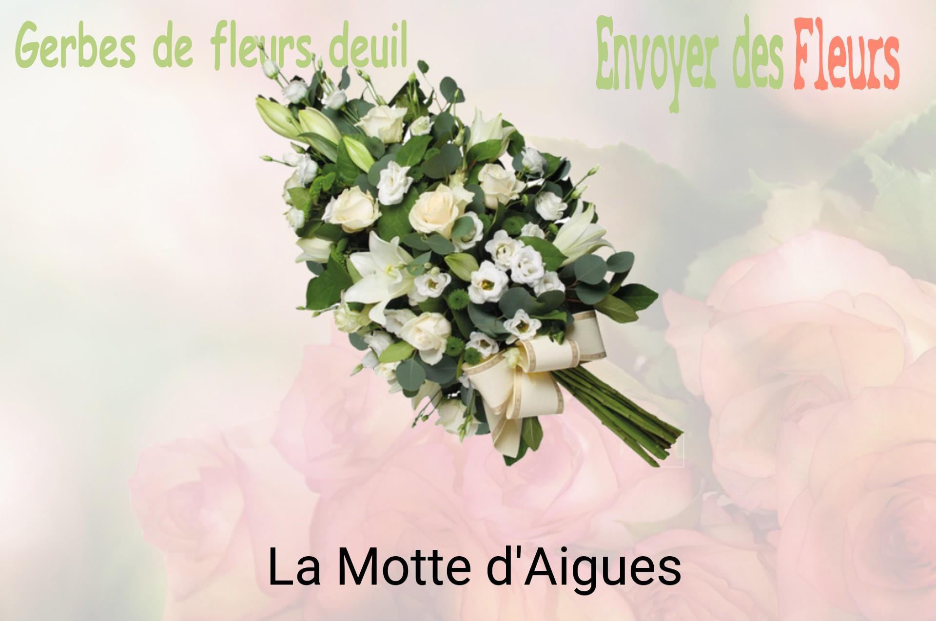 Gerbe de fleurs de deuil livrée à La Motte-d'Aigues